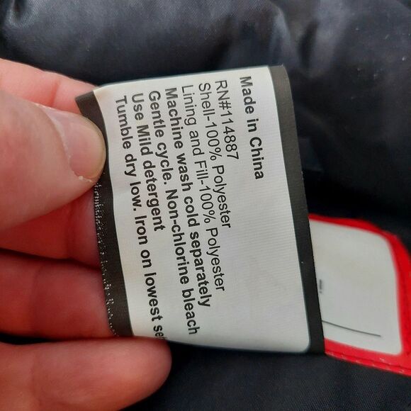 Color Block Striped Teal Black Gray Hooded Puffer Coat Winter Bubble Jacket Sz S - Picture 8 of 11